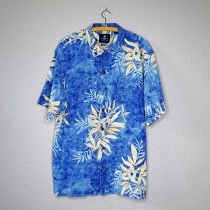 Caribbean Joe Men's Silk Tropical Hawaiian Shirt Size XL Short Sleeves